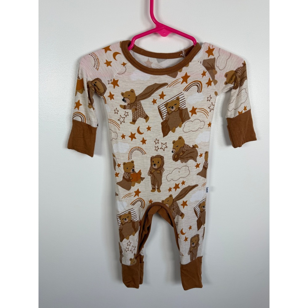 Little Sleepies Beary Sleepy Crescent Zippie Newborn